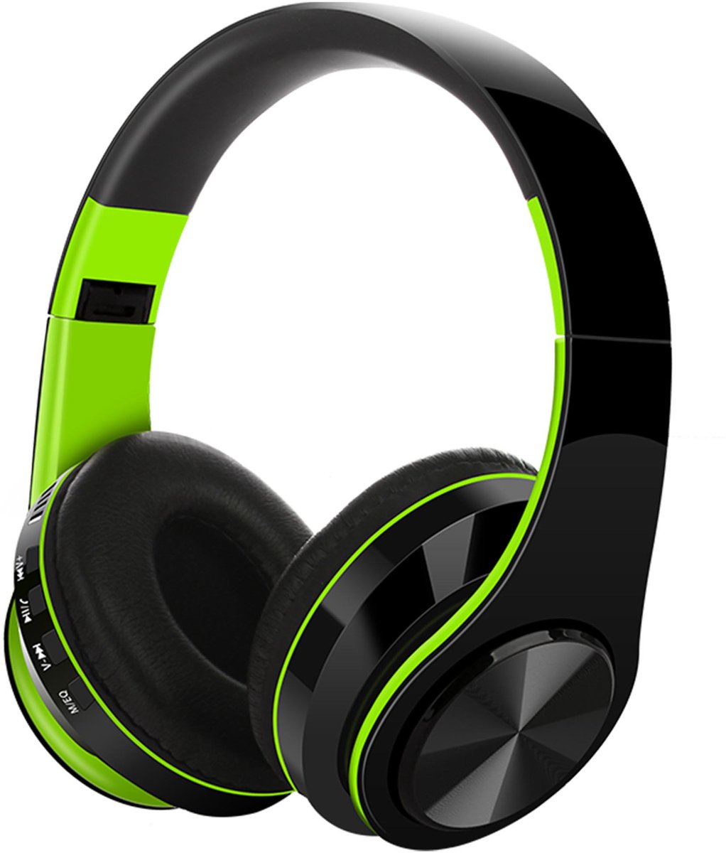 KINSI Draadloze Hoofdband Bluetooth Headset, 3-in-1 Verbinding: Bluetooth 5.0/ TF-Kaart/ Kabel, Opvouwbaar Compact Ontwerp, Dubbele Modussen: Draadloos & Met Kabel, Plug-and-Play