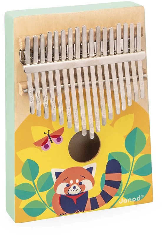 Janod Gioia - Houten Kalimba - Muziekinstrument - Met 17 Zachte Tonen - Gemakkelijk Vast Te Pakken Door Het Rechthoekige Formaat - Ideaal Om De Muzikale Expressie Van Kinderen Aan Te Moedigen - Geschikt Vanaf 3 Jaar