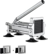 Fritessnijder, Aardappelsnijder met Roestvrijstalen Messen van 1/2 inch en 3/8 inch, Handmatige Snijder voor Aardappelen, Friet, groenten, met Zuignappen