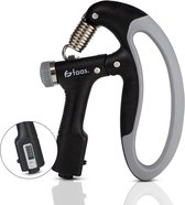 Verstelbare Handtrainer - 10 tot 100 KG - Digitale Teller - Handknijper Fitness - Vinger / Onderarm - Grip Trainer - Zwart
