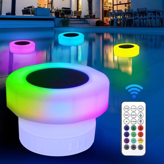Zwembad Lamp Voor Zwembadverlichting - 7CM Zwembadverlichting Superheldere Onderwater Led Verlichting Zwembadaccessoires Oplaadbare Onderwater Led Verlichting Waterdicht En Kleurveranderend