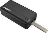 Drivv. Power bank 30 000 mAh - Chargeur rapide 22,5W - USB 3.0 - USB-C - Micro USB - Zwart