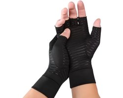S4D® - Reuma Compressie Handschoenen - Verlichting van Artritis en Reumatische Pijn - Open vingertoppen - Maat M