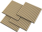 Panneau mural acoustique Vang 4 pièces couleur chêne 60x60 cm 1, 44 m² NEU.HOLZ