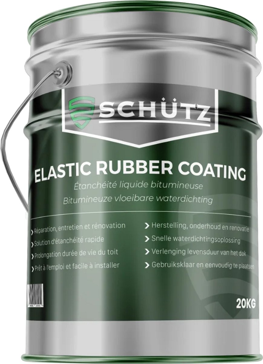 Vloeibare waterdichting coating voor plat dak 5kg (9m2) - Voor snelle lekdichitng, onderhoud en bescherming
