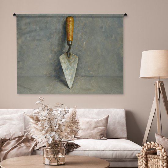 Wandkleed 120x90 cm - Wanddoek Troffel - Verf - Gereedschap - Wandtapijt - Wandkleden