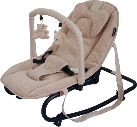 X Adventure Wipstoeltje – Verstelbare rugleuning & Inklapbaar – Draagbare schommelstoel - Oud Roze (0-9 mnd)