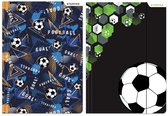Carte avec élastique imprimé Voetbal A4