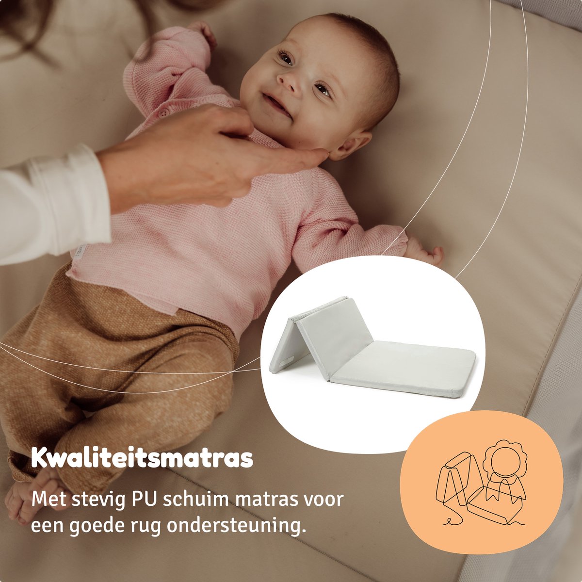 AeroMoov Campingbedje - In 2s opgezet, licht en met matras thumbnail 5