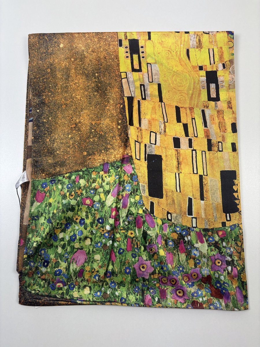 Sjaal schilderij Gustav Klimt De kus en The Tree of Life van dun/glad/mooi/zomers materiaal met 2 kanten print