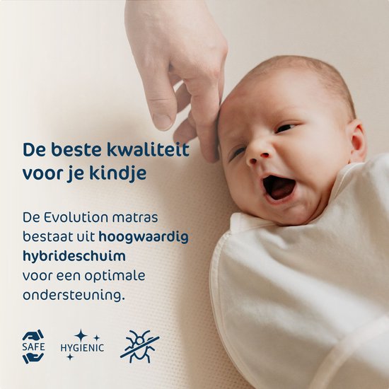 AeroSleep® Evolution 2-in-1 matraspakket: Babymatras + 3D matrasbeschermer - 140 x 70 cm