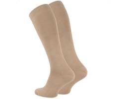Compressie kniekousen - Beige - maat 39-42 (M/L) - Steunkousen - Compressie sokken - Reizen - Sporten - Zwangerschap