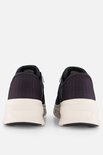 Achterkant van blauwe Skechers Slip-ins Glide Step sneakers met witte zool.