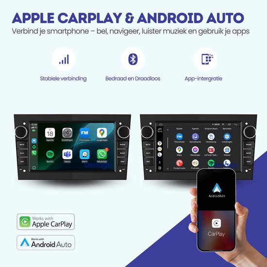 ESSGOO Für Opel Zafira B Corsa C D Astra H Vivaro Vectra C Android 14 Autoradio Digitalradio Dab Fm Dvr Optional 4plus64gb Apple Carplay Android Auto Navi Eq Swc Rds S0odx0z5