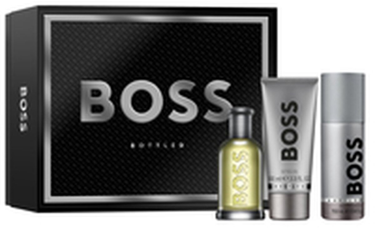 Goedkoopste Hugo Boss Bottled Giftset - 100 ml eau de toilette spray 100 ml showergel 150 ml deospray - cadeauset voor heren