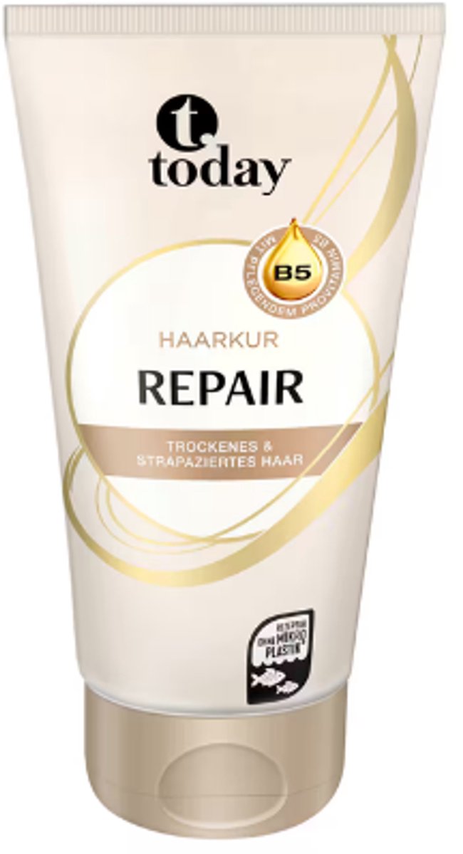 Today Repair Haarkur - Haarmasker | 1x 200 ml - Met Provitamine B5 | Intensief Verzorgend - Voor droog & beschadigd haar