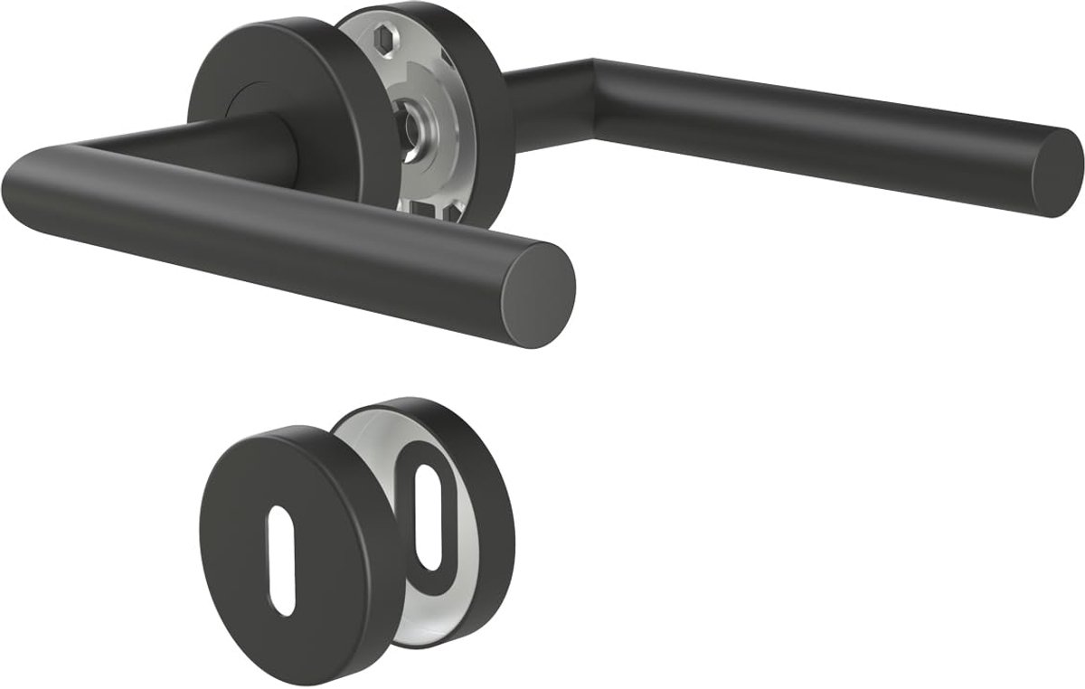 Ibenzoa® Stijlvolle Mat Zwarte Deurklinkset voor Binnendeuren met Eenvoudige Installatie en