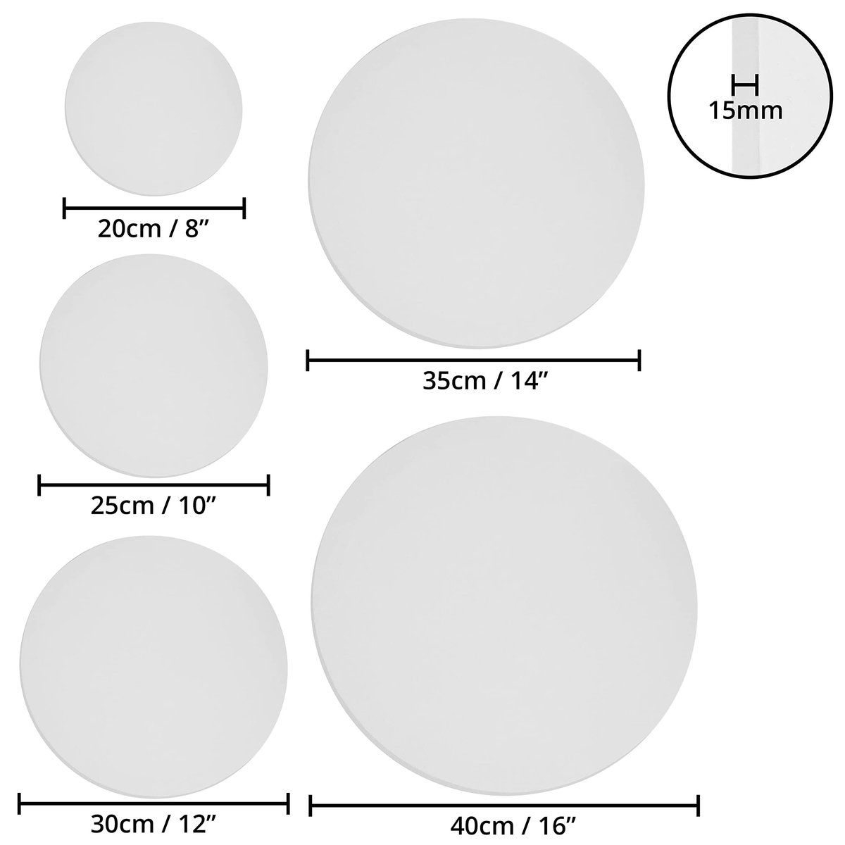 Belle Vous Pack de 24 Lienzos para Pintar en Blanco 15 x 15 cm - Set Panel de Li