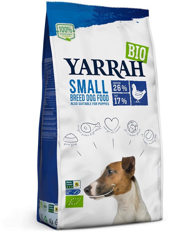 Yarrah Dog Biologische Brokken Small Breed Kip