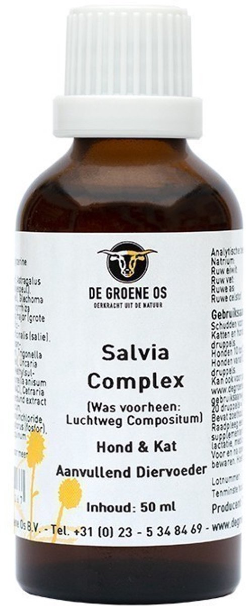 Salvia Complex Supplement Hond/Kat - Luchtweg Ondersteuning - 50ml De Groene Os