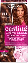 L'Oréal Paris Casting Crème Gloss Licht Goud Mahoniebruin 535 - Semi-permanente Haarkleuring Zonder Ammoniak