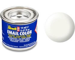 Revell Hobbyverf Enamel verf - #301 White - Satin - RAL9010 - Enamel - Verf potje - 14 ml