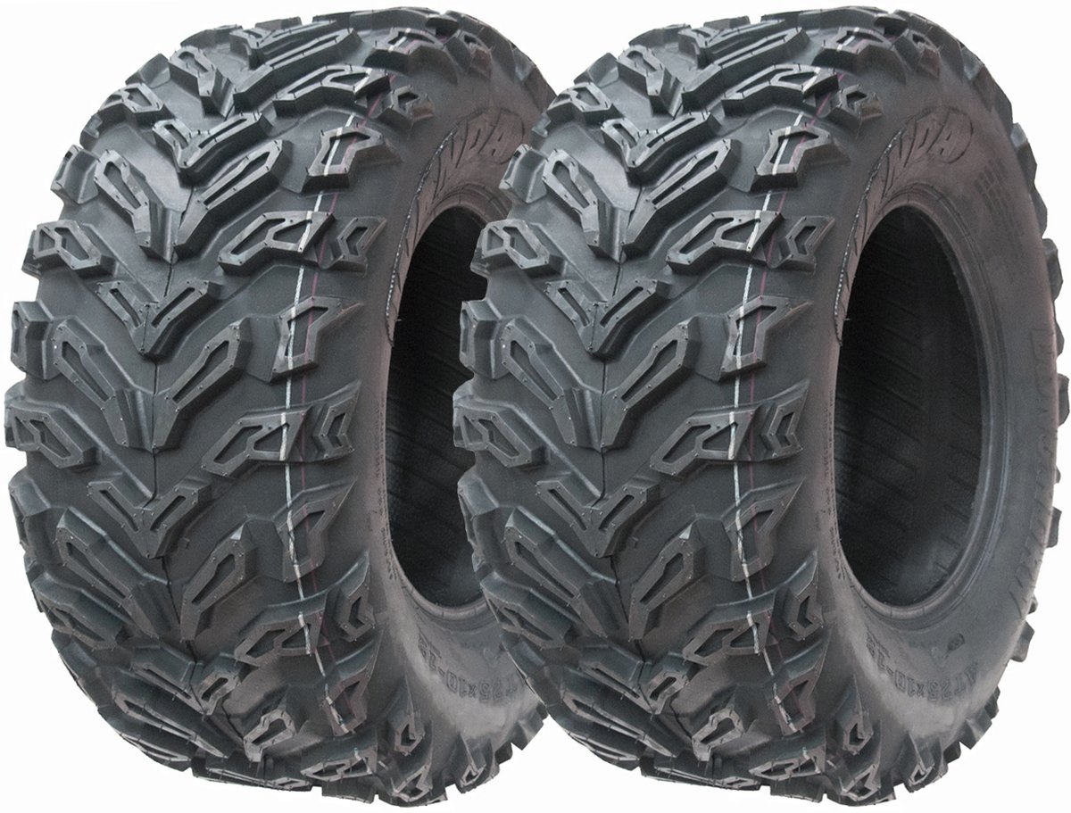 25x10.00-12 Quad-banden voor ATV's, 6-laags, Wanda P3103, met E-keur, goedgekeurd voor gebruik op de openbare weg (set van 2)