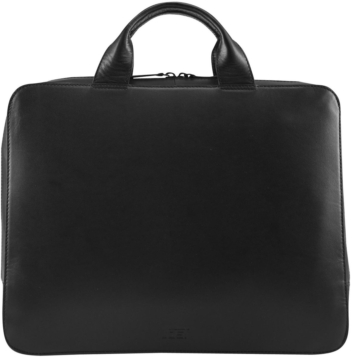 JOST Leren Business tas Afzonderlijke gevallen met laptopvak Aarhus Business Bag Black Zwart
