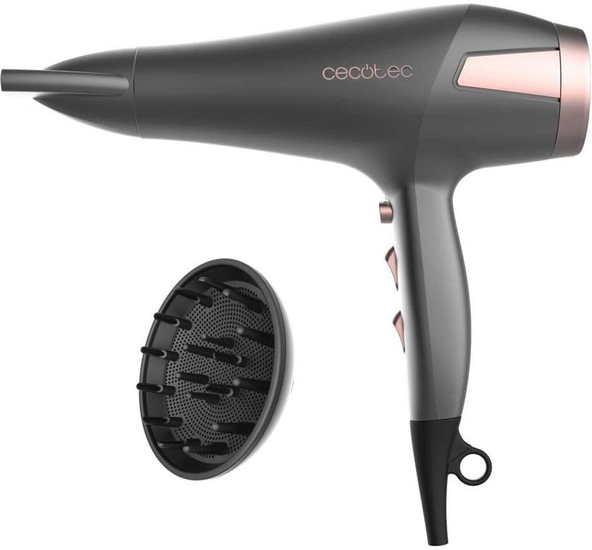 Haardroger 2500W met Ionentechnologie, DC-motor, 2 Snelheden en 3 Temperaturen - Inclusief Concentrator en Diffuser