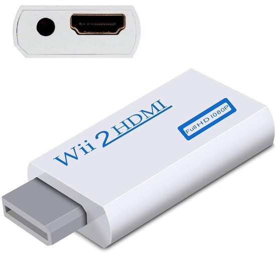 HDMI-adapter Compatibel met Nintendo Wii - Full HD 1080p