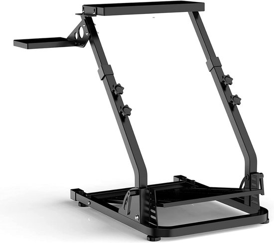 Wheel Stand – Voor Racestuur - Standaard Houder - Race Cockpit - Opvouwbaar - In Hoogte Verstelbaar – Voor Gameconsoles En PC (exclusief Stuur, Pedaal En Shifter) - Zwart — afbeelding 4