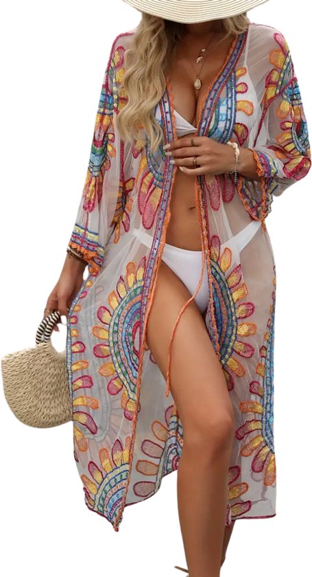Bovista Badjas Dames - Kimono - Kamerjas - Ochtendjas - Pyama - One Size - Gemengde Kleur