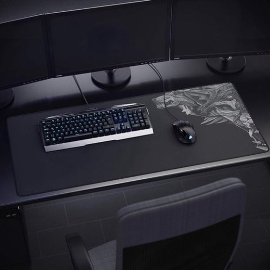 Intelectro XXL Gaming Muismat - Ultieme Precisie en Comfort voor Gamers! - 90x40cm - Antislip Mat - Zwart - Levering Sneller dan Aangegeven!