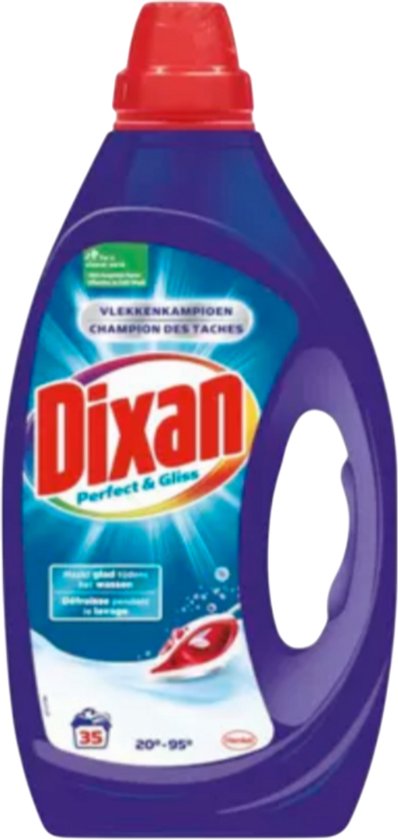 Dixan -Wasmiddel Vloeibaar Gel Perfect En Gliss 35 Scoops/1.75L- 35WL - Détergent - Lessive colorée