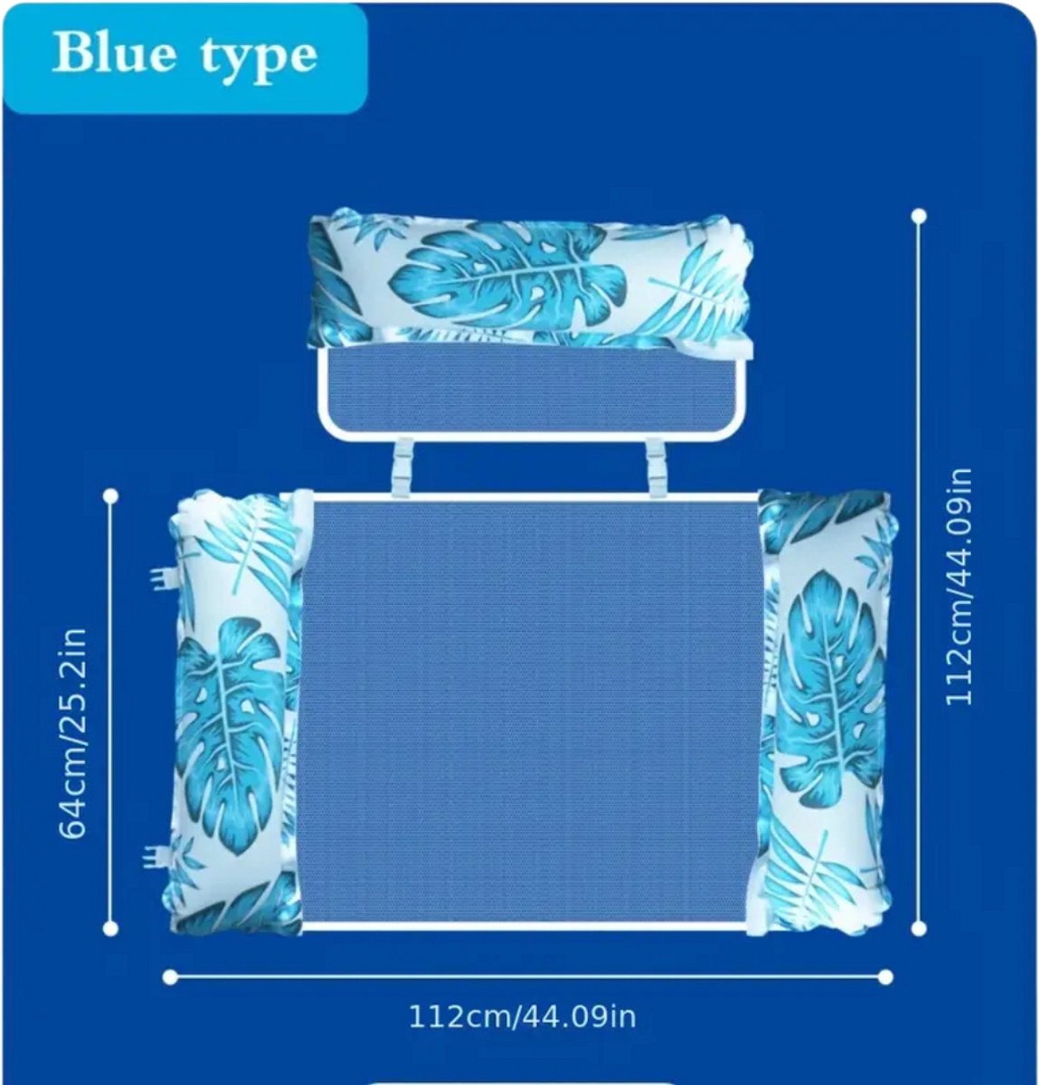 Bovista Luchtbed - Luchtbed Zwembad - 2 Personen - 1 Persoon - Blauw