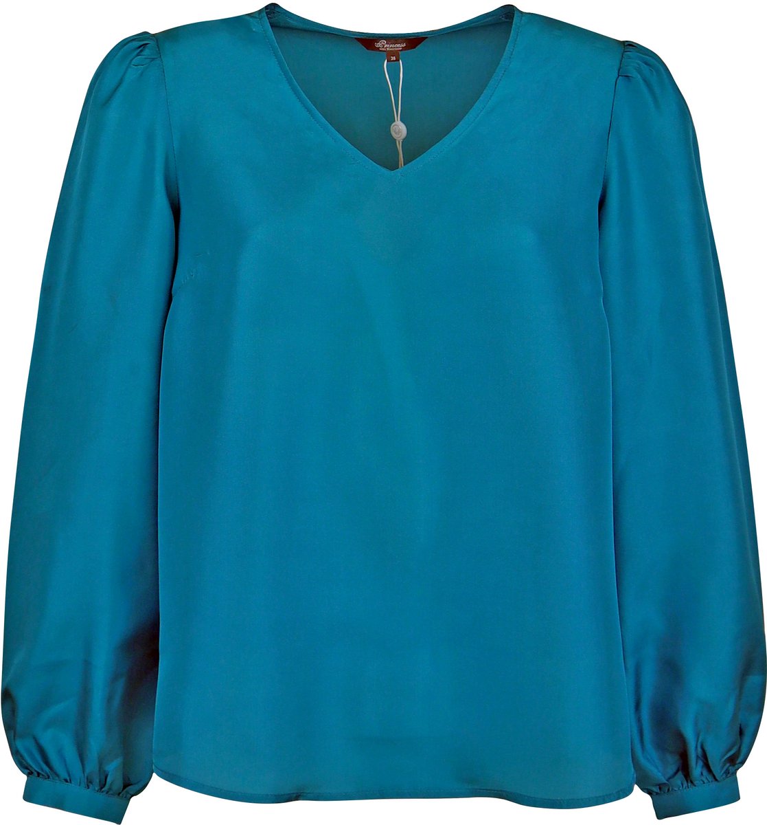 Princess goes Hollywood • zijden blouse in petrol • maat 36