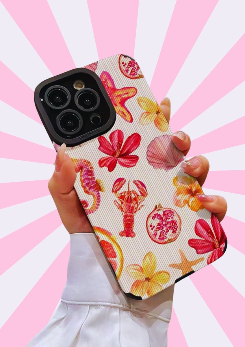 Iphone 16 pro case - Tropisch Design - Zomer - Cadeau - Apple - Telefoonhoesje