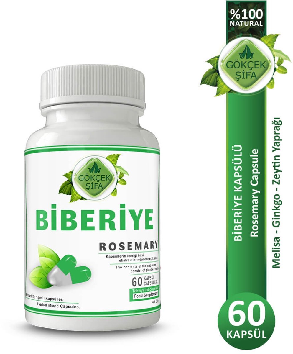 Goedkoopste Rosemary - Rozemarijn Extract Capsule - 60 Capsules - Voor Krampen - 1 CAPSULE 1000 MG EXTRACT - Spijsverterings- en Darmproblemen, Stoornissen in de Bloedsomloop - 60.000 mg Kruidenextract - Geen Toevoegingen - Beste Kwaliteit