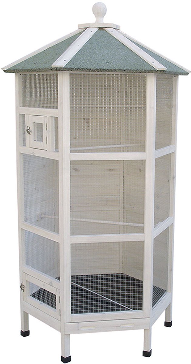 buitenvoliere - voliere - binnenvoliere - vogelkooi - kamervoliere - cottage 100x86x185cm.