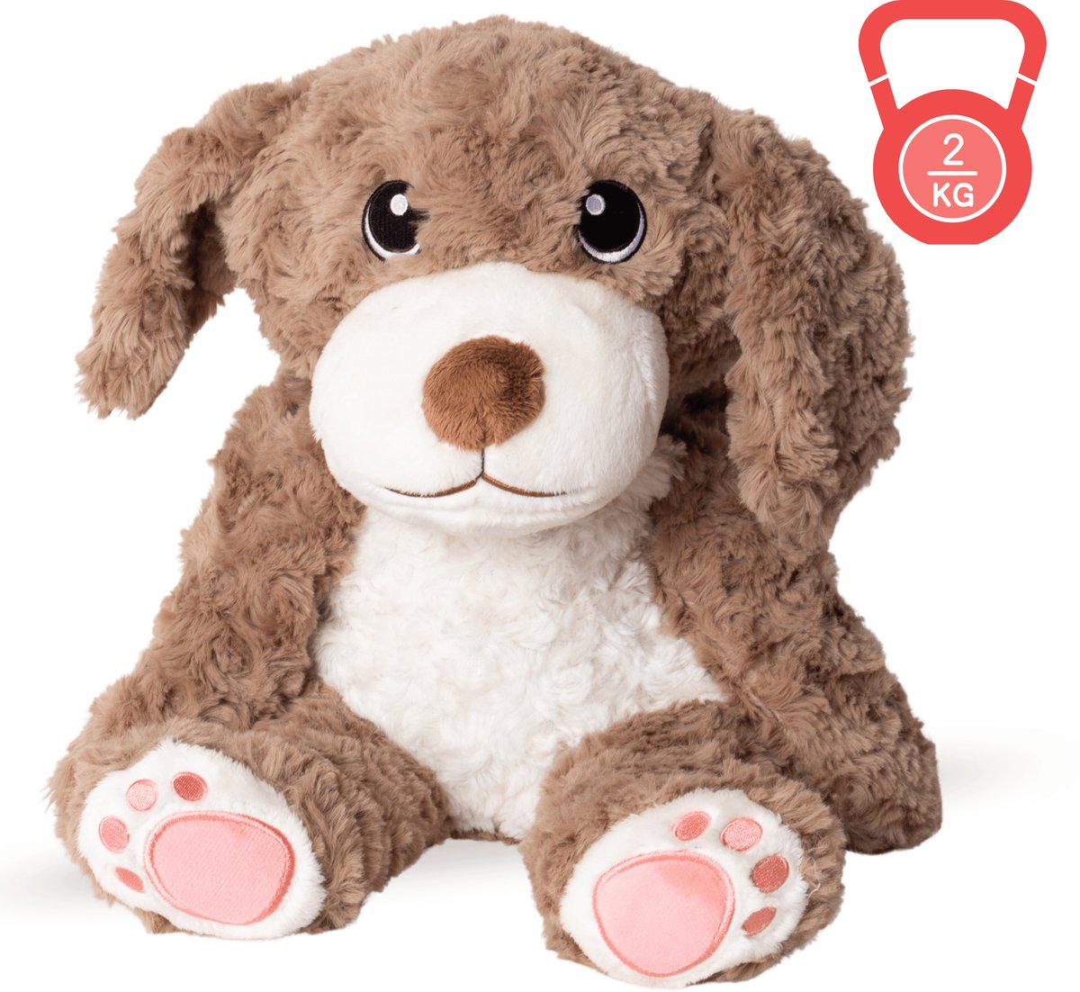 Big Baloo Weighted Toy Dog 70cm Plush Toys, Weighted Anxiety Plush Toy Dog, Heavy Weighted Kawaii Plushie Sensory Toys, Animal Weighting Pad For Children & Adults 2.5kg