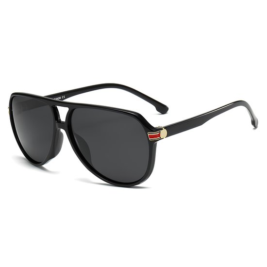 Zonnebril rechthoekig zwart - Freaky Glasses