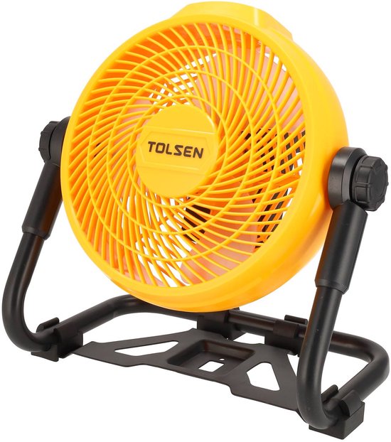 Draadloze Tolsen 20V Li-ion Ventilator 245mm, 3 Snelheden, Timer, Zwenkbaar, USB-C, Zonder Accu