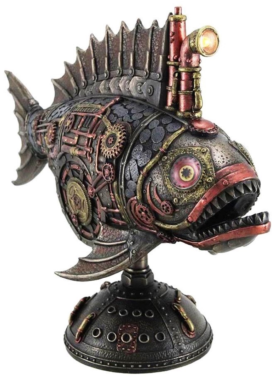 Veronese Design Steampunk Piranha Submarine met Licht