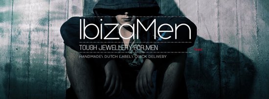 IbizaMen - homme - bracelet - argent 925 - orange - 3 mm - extension 18 cm + 4 cm