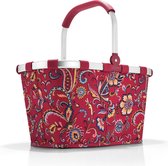 Reisenthel Carrybag Boodschappenmand - Polyester - 22L - Paisley Ruby Rood; Multi Kleur