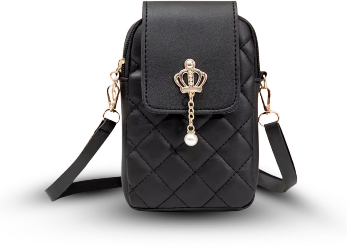 Luxamore Telefoontas Dames – Schoudertas – Crossbodytas – Casual Telefoontasje – Zwart
