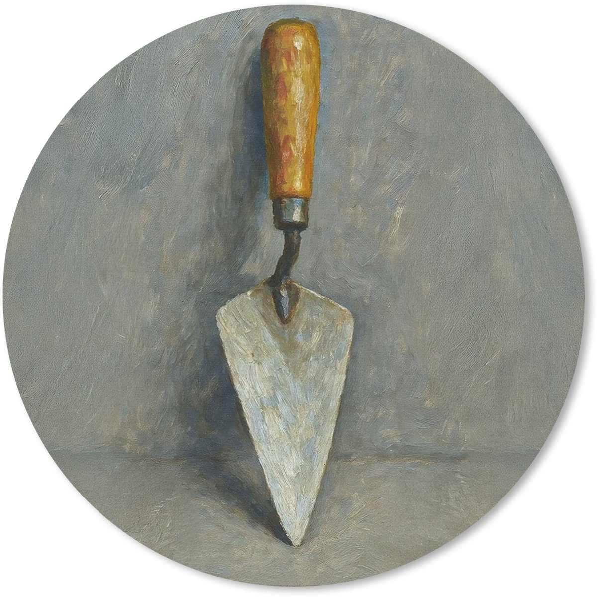 Muismat rond 20x20 cm - Mousepad Troffel - Verf - Gereedschap - Ronde muismatten