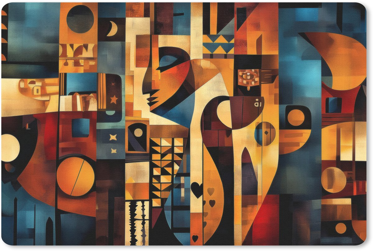 Muismat 27x18 cm - Mousepad Figuren - Abstract - Symbolen - Muismatten