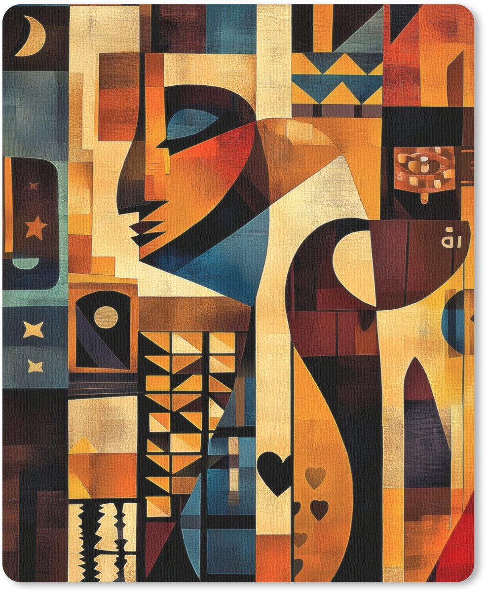 Muismat 19x23 cm - Mousepad Figuren - Abstract - Symbolen - Muismatten