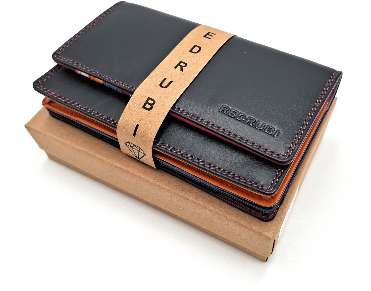 REDRUBI UM/1-424(2) PAARS (MULTICOLOR) LUXE DAMES PORTEMONNEE MET RFID